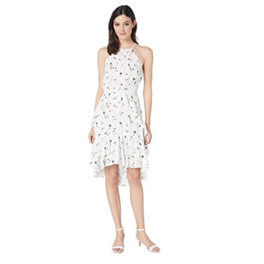Joie Lamberta Halter Floral Ruffle High-Low Dress - Picture 7 of 16